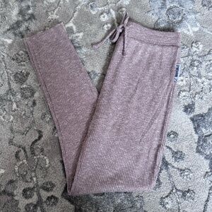 Gymshark Ribbed Knit Lounge Pant Pink Dusty Rose Womens Size Medium